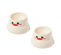 Uqezagpa 2pcs Elevated Cats Bowls Neck Protecting Pet Dishes Cats Bowl Pet Supply for Digestive Health Senior Care