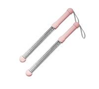 Uqezagpa 2Pcs Flexible Spring Arm Strength Expander Battle Rope Bicep Tricep Strengthener Sports for Fitness Workout Enduring Strength Training Rod Light Weight Muscle Building Cord