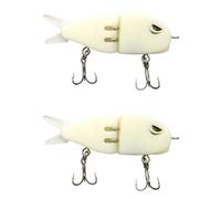 Uqezagpa 2pcs Flexible Tail Lures Improves Hooking Efficiency Light Weight Enduring for Waters Fishing Gear Gift