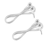 Uqezagpa 2Pieces TENS to 3.5mm Snapping Electrode Adapters Cable Shield 2. 3. Plugs for EMS Therapies Devices and Muscle Recovery Tools TENS Cable Wire