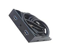 Uqezagpa 2Port USB 3.2 GEN1 5Gbps + 3.5mm Headphones Interfaces Front Panel Hubs Splitter Bracket Adapter For PC Desktop 3.5inch USB Front Panel