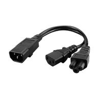 Uqezagpa 3-pin IEC320-C14 Male Port to IEC320-C13+C15 Female Adapters Cord Y-splitter Power Converters Cable
