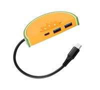 Uqezagpa 3 Port USB C Charging Adapter Fast Charging Phone Extension Power Socket Adapter 2x USB3.0+Type C Port For Phone Wall USB To