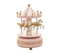 Uqezagpa 3. Wooden Carousel Music Box Hand-Cranked Smooth Rotation & Holiday Melodies For Christmas Living Room Ambiance Classical Christmas Melodies Box