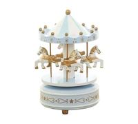 Uqezagpa 3. Wooden Carousel Music Box Hand-Cranked Smooth Rotation & Holiday Melodies For Christmas Living Room Ambiance Classical Christmas Melodies Box