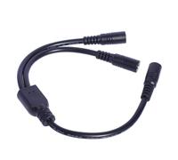 Uqezagpa 30cm DC5521 Y Splitter Power Cable DC5.5x2.1mm 1Female to 2 Female Extension Power Cord for CCTV LED