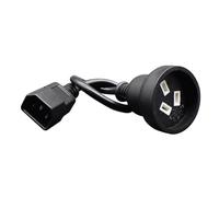 Uqezagpa 30cm IEC320 C14 to SAA Power Cord Short Wire C14 to 3pin Adapters Cable Male to Female Connectors Extension