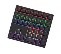 Uqezagpa 34-Key USB Numeric Keypad with Big Print Letters, Portable Number Pad for Laptop Home Accounting Corded Keyboard