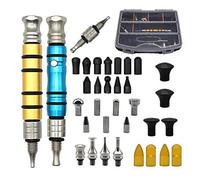 Uqezagpa 34pcs Car Body Knocking Down Pen Car Dents Professional Tap Down Pen Sheet Metal Dents Repair Leveling Repair Tool Dent Kit