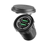 Uqezagpa 36W USB Car Charging with Switches and LED Light for 12V 24V Vehicles Including Car, Trucks, SUVs, Motorcycles,and