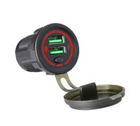 Uqezagpa 36W USB Car Charging with Switches and LED Light for 12V 24V Vehicles Including Car, Trucks, SUVs, Motorcycles,and