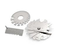 Uqezagpa 3Pcs Stainless Steel Metal Sheet Thickness Gauges Round Double Side Metal Sheet Guage and Metal Weld Fillet