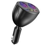 Uqezagpa 4 in 1 USB Car Charging Adapter USB Cigarettes Lighters Adapter Socket Splitter with 2 USB Port Fast Car Charging