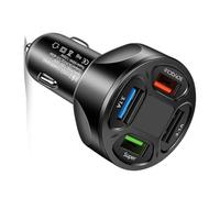 Uqezagpa 4 Port USB C Car Charging Adapter AC12-32V USB Socket 66W Fast Charging for Phone Tablets Car