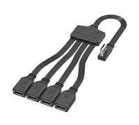 Uqezagpa 4 Port USB2.0 Extension Male To 4 Female Cable Power Adapter Converter USB2.0 Male to 4 USB Female Splitter