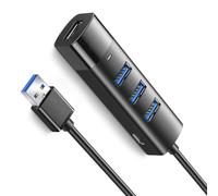 Uqezagpa 4 Port USB3.0 Adapter for Laptop 5Gbps Multiport Adapter Portable Travel USB Adapter for PC Keyboards Laptop