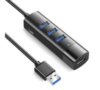 Uqezagpa 4 Port USB3.0 Adapter for Laptop 5Gbps Multiport Adapter Portable Travel USB Adapter for PC Keyboards Laptop