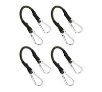 Uqezagpa 4pcs Heavy Type Elastics Bungees Cord With Regulable Climbing Carabiner Clip For Outdoor Camping Hiking Gear Securing Light Weight Carabiner Bungees