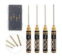 Uqezagpa 4Pcs Hexagonal Screwdriver Set Coated Tip Honeycombs Handle Allen Wrench 1.5/2/2.5/3.0mm for Remote Control Car