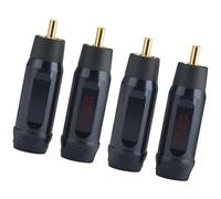 Uqezagpa 4PCS Male Auditory Plugs Soldering Connectors for Music Box Projects and HiFi