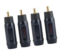 Uqezagpa 4PCS Male Auditory Plugs Soldering Connectors for Music Box Projects and HiFi