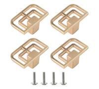 Uqezagpa 4Pcs Metal Dressers Knob Kitchen Cabinet Door Handle Wardrobe Pulls Simple Square Drawer Knob Furniture Hardware Furniture Handles and for Dressers Modern
