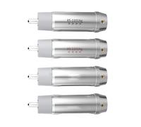 Uqezagpa 4pcs Music Plugs HiFi Plugs Silver Music Male to Male Silver Plugs for Home Theater Amplifiers