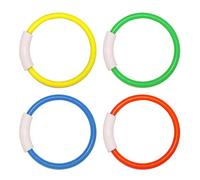 Uqezagpa 4pcs Pool Diving Toy Colorful Dive Rings Set for Underwater Fun and Swimming Skill for Children and Adult Training Beach and Resort Toy