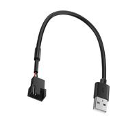Uqezagpa 4Pins USB Male to Female Terminals Wire for Computer Fan Power Supply Arrangements Adjustable Voltages Fan Cable