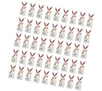Uqezagpa 50Pcs Lovely Rabbits Treat Boxes Rabbits Ears Paper Box Ribbon Eggs Hunt Basket Spring Party Containers
