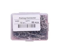 Uqezagpa 50Pcs Rolling Swivels Barrels Fishhooks Rings Stainsless Steel Snap Fishhooks Lure Swivels Tackle Fishing Accessorys Fishing Equipment