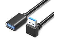 Uqezagpa 5Gbps USB3.0 Extension Cable Right/Left Angled Male to Female 90 Degree Adapter Cord for Desktop Laptop