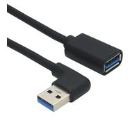 Uqezagpa 5Gbps USB3.0 Extension Cable Right/Left Angled Male to Female 90 Degree Adapter Cord for Desktop Laptop