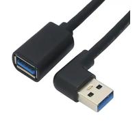 Uqezagpa 5Gbps USB3.0 Extension Cable Right/Left Angled Male to Female 90 Degree Adapter Cord for Desktop Laptop
