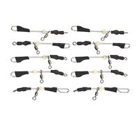 Uqezagpa 5Pcs/10pcs Fishing Swivels Fishing Line Lures Connector Tackle Heavy Duty 3 Way Rings Rolling Swivels Professional Sea Tool