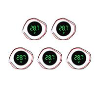 Uqezagpa 5pcs 3 Digit LED Electric Meter with Reverse Polarities Protections ABS LED Digital Voltmeter for Automotive