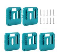 Uqezagpa 5pcs Electric Tool Battery Holder Mounts Bracket Fixing Storage Rack Stand for Secure Installation in Garage or