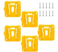 Uqezagpa 5pcs Electric Tool Battery Holder Mounts Bracket Fixing Storage Rack Stand for Secure Installation in Garage or