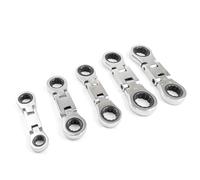 Uqezagpa 5Pcs Ratchets Wrench Flexible Head Double Joint Long Metric Ratcheting Car for Maintenance Repair Automotive