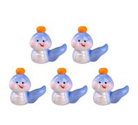 Uqezagpa 5Pieces Chinese Zodiacs Color Changing Snake Resins Figurines Animal Statues for Home Decors Cake Toppers