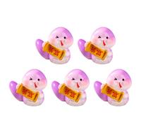 Uqezagpa 5Pieces Chinese Zodiacs Color Changing Snake Resins Figurines Animal Statues for Home Decors Cake Toppers