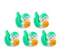 Uqezagpa 5Pieces Chinese Zodiacs Color Changing Snake Resins Figurines Animal Statues for Home Decors Cake Toppers