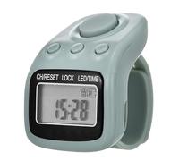 Uqezagpa 6 Channel Finger Counter with Backlit Time Display 6 Digit LED Counter Clickers for Knitting Coaching