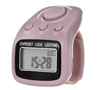 Uqezagpa 6 Channel Finger Counter with Backlit Time Display 6 Digit LED Counter Clickers for Knitting Coaching