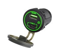 Uqezagpa 66W Car Charging Adapter Double Port Type C PD30W+USB 36W with Touch Switches for Car, Trucks, SUVs, Motorcycles,