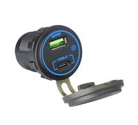Uqezagpa 66W Car Charging Adapter Double Port Type C PD30W+USB 36W with Touch Switches for Car, Trucks, SUVs, Motorcycles,