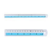 Uqezagpa 6in & 12in Straight Edges Ruler with Imperials and Metric Measurements Stainless Steel Ruler Set for Project