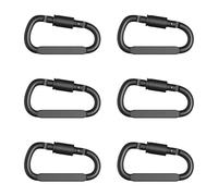 Uqezagpa 6Pcs Heavy Duty D Shaped Carabiner Hook 20KG Aluminum Screw Climbing Clip Hook for Outdoor Camping and Hiking Rock Climbing Buckles