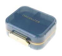 Uqezagpa 7 Compartments Travel Pills Organizers,Portable Pills Container Vitamns Organizers,Clear Empty Pills Case