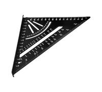 Uqezagpa 7in Carpenter Square Metal Triangle Ruler 45/90 Degree Aluminum Alloy Rafter Square Architect Ruler Carpenter